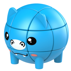 Animal Cube 3x3 Hippo Stickerless Blue → MasterCubeStore