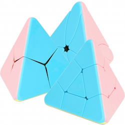 MoYu Maple Leaf, Triangle, Corner twist Pyraminx Stickerless Macaron Bundle - 3 Pyraminx Puzzles