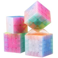 QiYi Neon 2x2, 3x3, 4x4, 5x5 Bundle Jelly Transparent