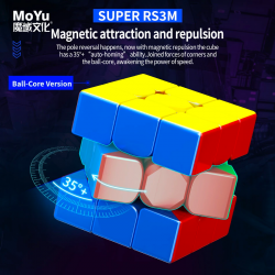 MoYu Super RS3 M MagLev Ball-Core 3x3 Stickerless → MasterCubeStore