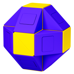 Monster GO Twist Snake Cube 24 Blocks Purple/Yellow