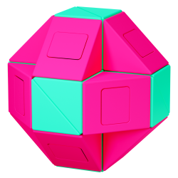Monster GO Twist Snake Cube 24 Blocks Pink/Green